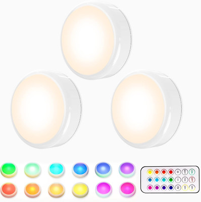 Under Cabinet Lights 3 RGBW Wireless Cabinet Lighting 16 Colors LED Night Light mi