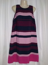 WOMEN'S ANN TAYLOR PETITE STRIPED, SLEEVELESS DRESS SZ 10