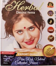 HERBUL Henna Natur Haar Farbstoffe 6x10g Pulver Dunkelbraun Schwarz Rot Weinrot