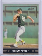 Todd Van Poppel 1991 Leaf Gold Leaf Rookies Baseball Card BC9 Grade NMMT