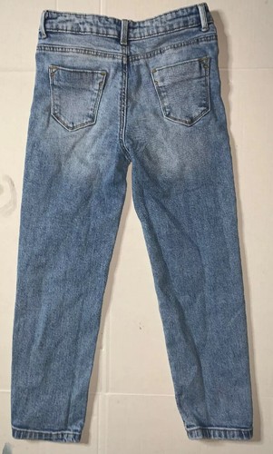 Preowned- Primark Relaxed Stretch Graphic Denim Jeans Girls (Size 8-9Y) - Picture 7 of 7