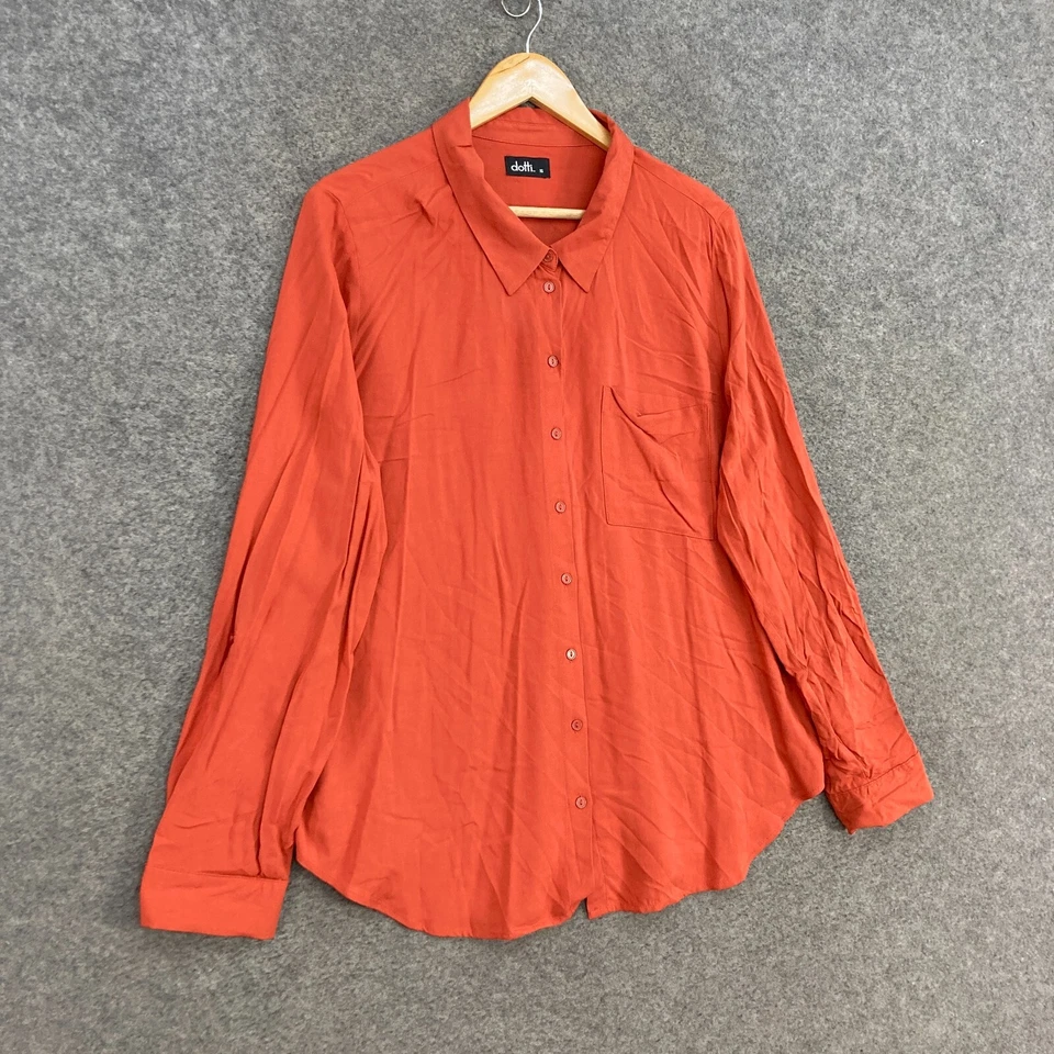 Camisa Dotti Mujer 16 Marrón Abotonada Manga Larga Cuello Botón 30317 Foto 2 de 4