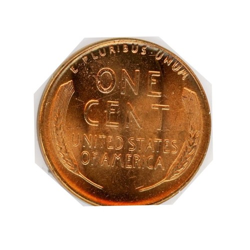 Lincoln Cent 1955 brillante rollo sin circular en tubo de plástico - Imagen 2 de 2