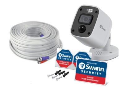 Swann PRO-4KMQB 4K Enforcer Bullet CCTV Kamera Blitz Sirene Audio DVR 5680 x 1