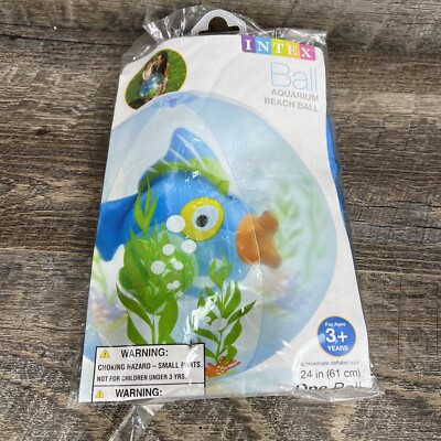 Brand New Intex 24'' Aquarium Beach Ball Fish Ocean Vacation