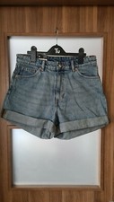 MONKI High Waist Blue Denim Shorts BNWT Size W28