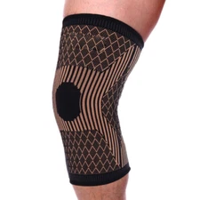 Copper Infused Knee Support Compression Sleeve Brace for Joint Pain Arthritis US