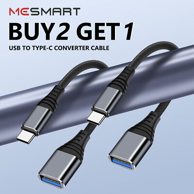 For Samsung Galaxy S24 S23 S22 S21 S9 USB-A to USB-C OTG Adapter Converter Cable