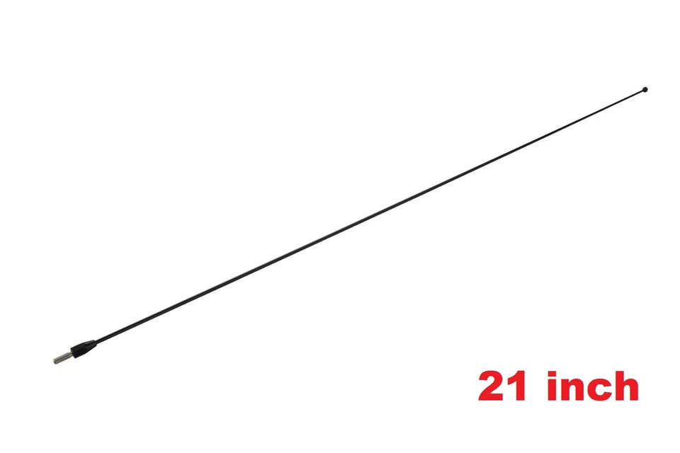 21" Black Antenna Mast AMFM for JEEP WRANGLER 1987-2006 YJ/TJ 1987-1997-2006 New - Image 2 of 4