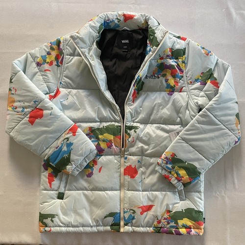 Map Puffer Multicolor Jacket Size 