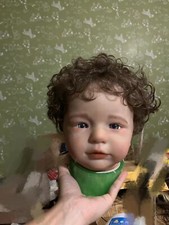 28" Reborn Baby Doll Kit Realistic Toddler Boy Unfinished Hand-Rooted Mohair Toy