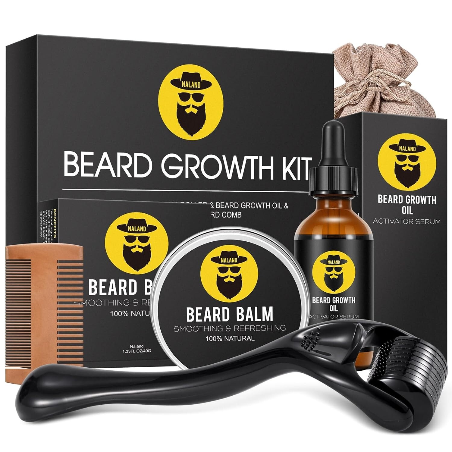 (2oz) Beard Balm Beard Comb Derma Roller