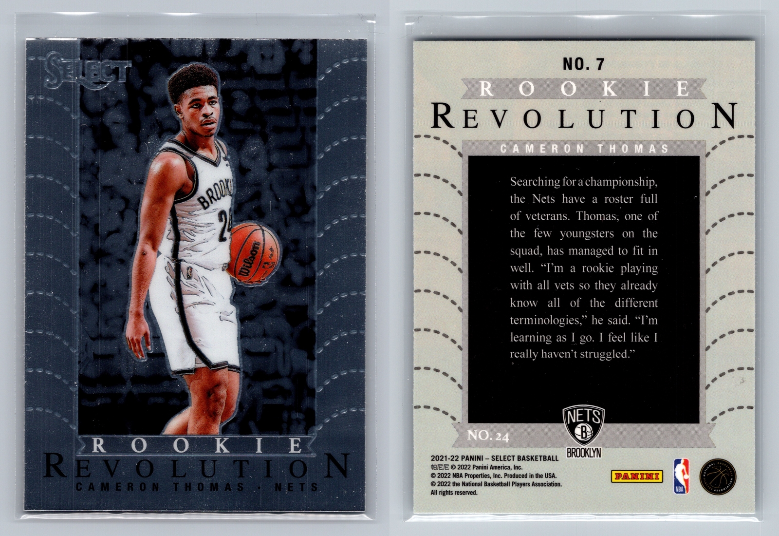2021-22 Panini Select #7 Cameron Thomas Rookie Revolution