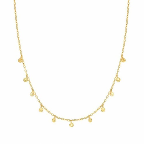 Polished Circle Dangle Choker Necklace 