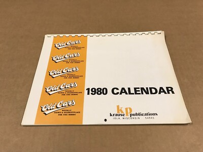 Vintage 1980 Krause Publications 12-Month Vehicle Calendar