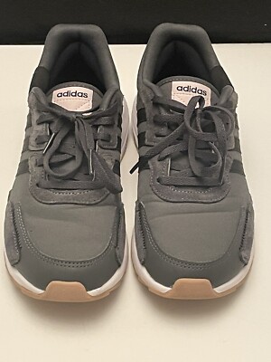 adidas Retrorun Dark Gray Sneakers 3 Side Stripes Womens Size 8 | eBay