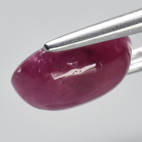 3.56ct Oval Cab Purplish Red 6 Ray Star Ruby Gemstone (Heated Glass Filling) - Picture 7 of 12