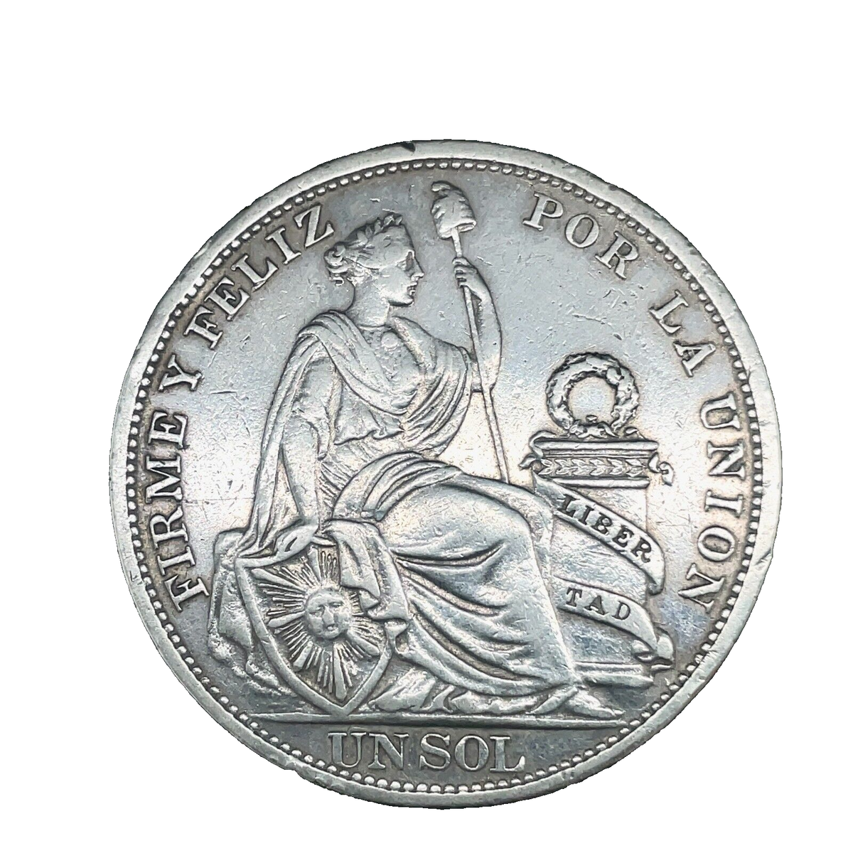 1883年 ペルー 銀貨 UN SOL 1883年 ペルー 銀貨 UN SOL コレクション