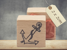 Motivstempel Anker 2x2cm – Seefahrt Maritim Schiff Stempel DIY Basteln Deko