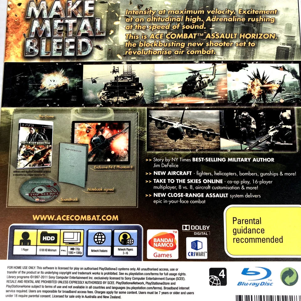 Ace Combat: Assault Horizon PS3 PlayStation 3 Limited Edition Box New & Sealed - Image 4 of 4