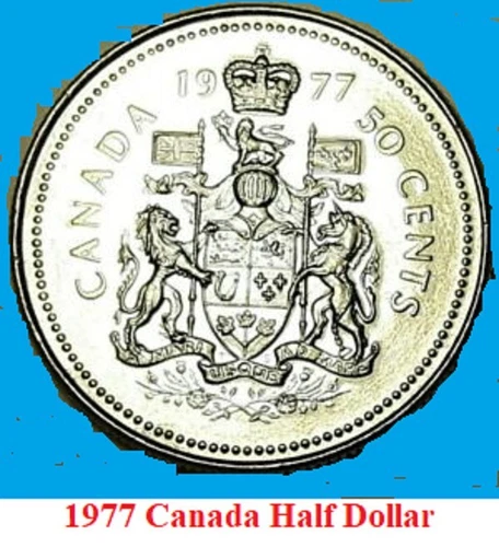 1977 Canada 50 Cents — photo from the most recent tracked eBay sale