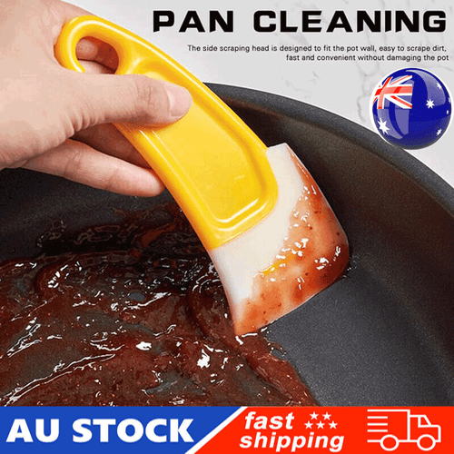 3Pc Silicone Pan Scraper Kitchen Utensil Cleaning Spatula Cooking Baking TooCE - Picture 2 of 15