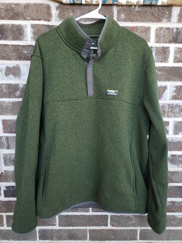 LL Bean Mens Sweater Fleece Size XL 1/4 