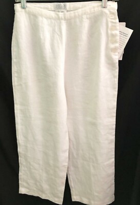 Willi Smith Collection Ivory Linen Ankle Pants  - Size 8  New With Tag!  