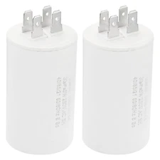 CBB60 30uF Running Capacitor,2Pcs AC250V 4 pins 50/60Hz Cylinder 1.52x2.54inch