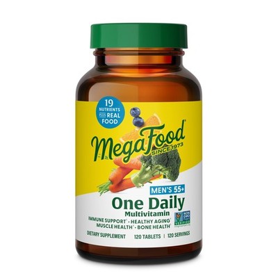 1/28 MegaFood Men's 55+ One Daily - Multivitamin for Men with Vitamin B12, C, D