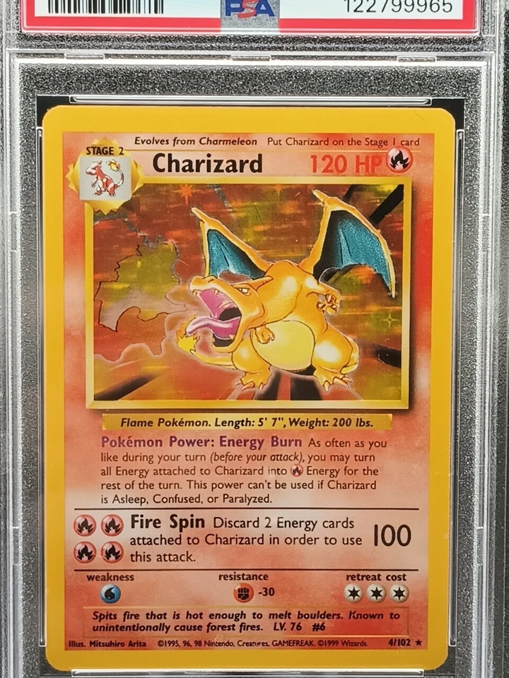Charizard 004/102 Base Set Holo PSA 2 GOOD - Image 2 of 4