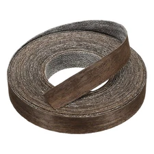9/16" x 25 ft Wood Edge Banding, Pre-Glued Iron on Edging Strip, Dark Walnut