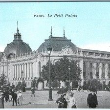 c1900s Paris, France Le Petit Palais Grand Domed Building Fountain Photo A355
