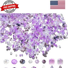 1000pcs Glass Beads for Jewelry Making Colorful Rainbow Craft Crystal Beads w...