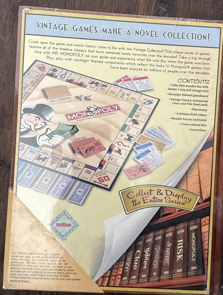 Monopoly - Vintage Game Collection - Wooden Box - Target Exclusive - Unopened! - Image 2 of 2