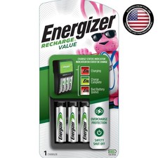 Energizer Rechargeable AA and AAA Battery Charger with 4 AA NiMH Batteries