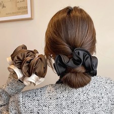 1/3/4Pcs Korean Large Satin Hair Scrunchies for Women Fashion Elastic Hair Band