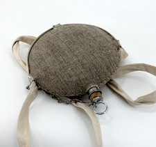 Civil War Stainless Bullseye Pattern Canteen - Jean Wool Cover