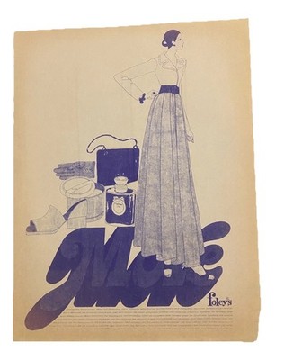 18x24 Foleys Dior Philadelphia Vintage Advertising Poster Mockup 1970s