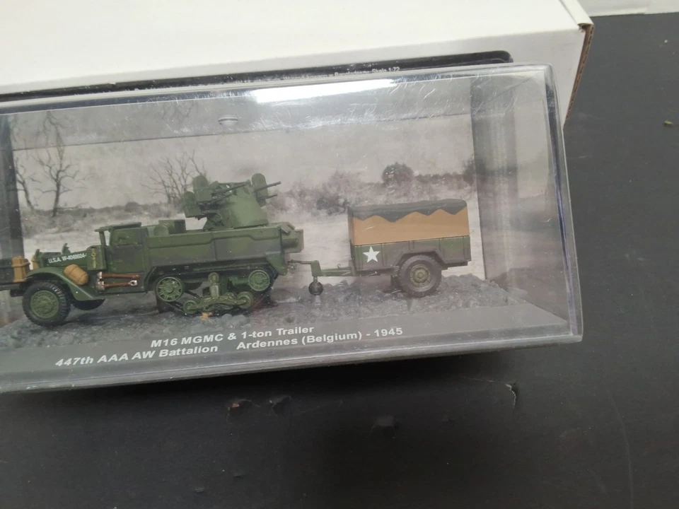 DE AGOSTINI  1/72 M16 MGMC & 1-ton trailer  ARDENNES 1945 MILITAIRE New - Image 3 of 4