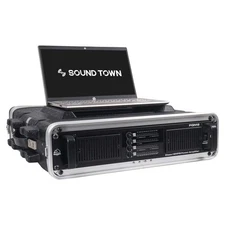Sound Town Lightweight 4U PA DJ Rack/Road Case with ABS Construction, 19” Depth