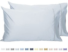 Pillow Cases King Set of 2, 100 Cotton King King 20"x40" Baby Blue