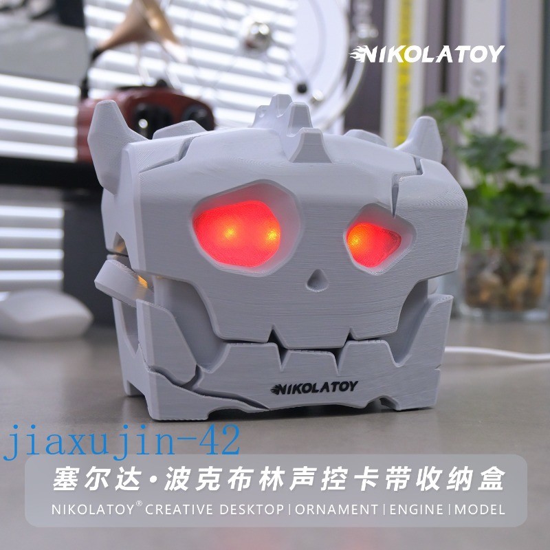 Caja de almacenamiento de tarjetas de juego The Legend of Zelda modelo de escritorio LED juguete adorno regalo