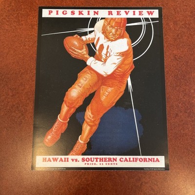 USC Trojans v Hawaii Football 1930 Pigskin Review Program Poster Print 14 x 11