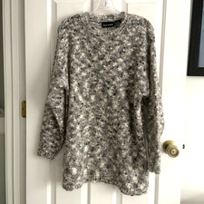 Vintage Paul Harris Mohair wool blend sweater Heathered Gray women size Large