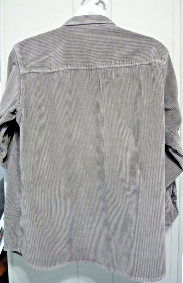 ROAMANS Gris Cazadora Ancha Ballena Pana Chaqueta Western Camisa Abotonada 3X Foto 4 de 4