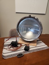Large Vintage Tilt Ray Car Headlight Assembly Guide Chrome Mounted Remote Light Large Vintage Tilt Ray Car Headlight Assembly Guide Chrome Mounted Remote Light