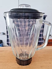 Continental Blender Glass Jar 6 cup /48 oz Carafe with Lid and Blades