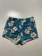 Vintage 50s 60s Made In California Hawaiian Mesh Lined Swim Trunk Surf Shorts 