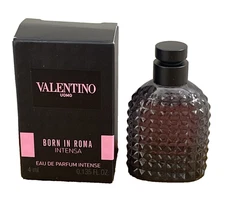 VALENTINO UOMO BORN IN ROMA INTENSA 0.135oz / 4ml EDP INTENSE MINI NEW IN BOX
